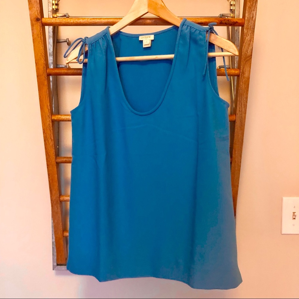 ⬇️ J Crew Shoulder-Tie Cami in blue, Size 0